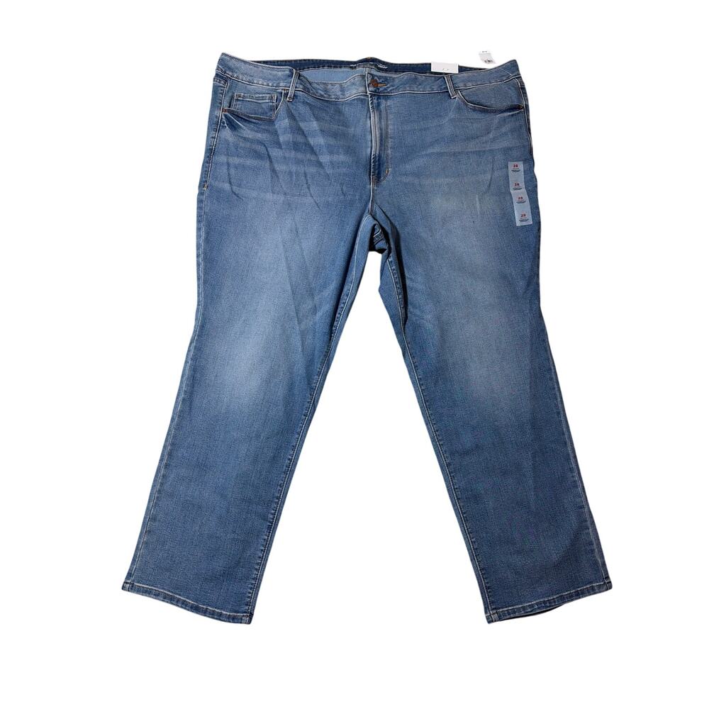 Old Navy Power Slim Straight Mid Rise Plus Size Comfort Jeans Size 28 NWT